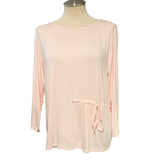 J. Crew NWT Top S Womens Pink Cinch Waist Side Tie 3/4 Sleeve Shirt Size Small - Picture 1 of 9
